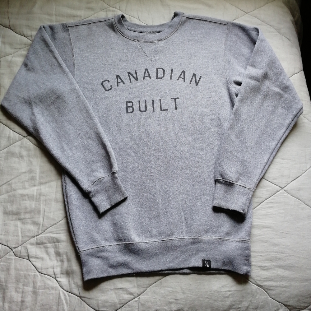 PEACE COLLECTIVE Canadian Built Graphic Sweater Fleece lined cotton Olympics XS